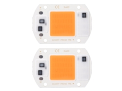 Rebe-2pcs Chips De Luz Cob Led Integrado Para Plantas Fuente De Luz 20w Ac110v Alto Brillo