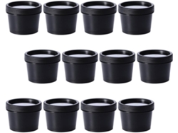 Lot De 12 Pots Crème En Plástico 100g Avec Couvercle Impermeable Pour Cosmétiques Visage, Rangement