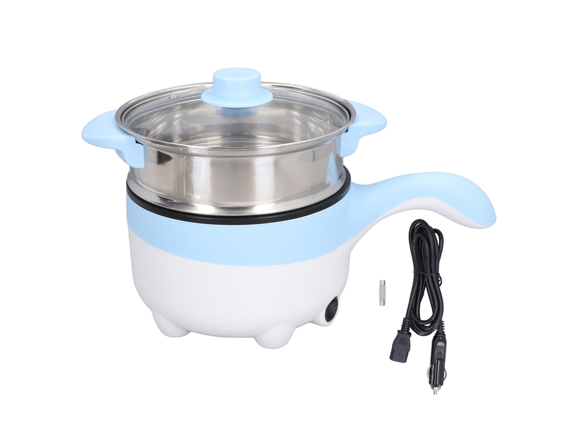 Cocina Eléctrica Portátil Multifuncional De 24 V Y 2 L Para Coche Con Olla Vaporera De Acero Inoxidable Para Camping.