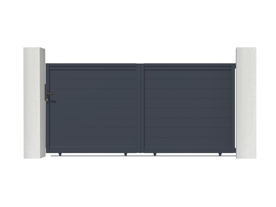 Puerta corredera de aluminio soldado EIGER 3m H.140cm