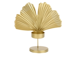 Soporte para Velas en Forma de Hoja, Base Dorada para Decoración de Mesa KOFIHETY