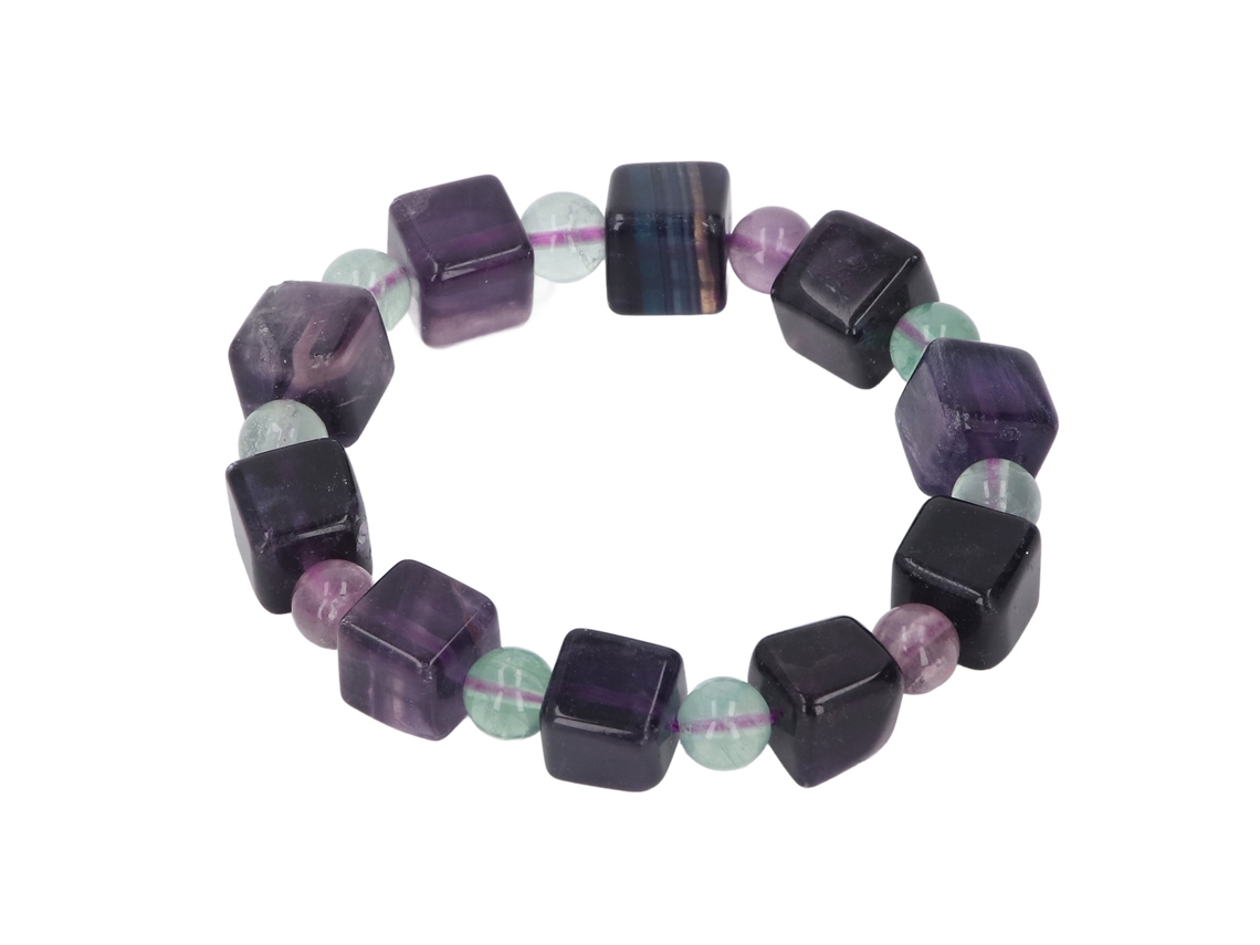 Pulsera Ajustable De Piedra De Cristal Con Cordón Elástico Para Aniversario Cuadrado