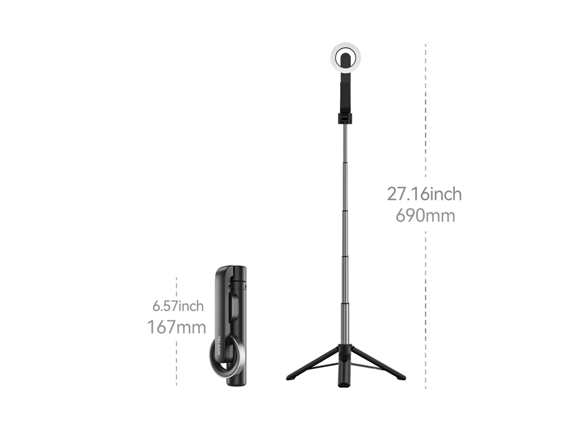 2026-palito De Selfie Magnético, Trípode De Escritorio Estable, Estabilizador Gimbal, Plegable Y Ajustable Para Iphone