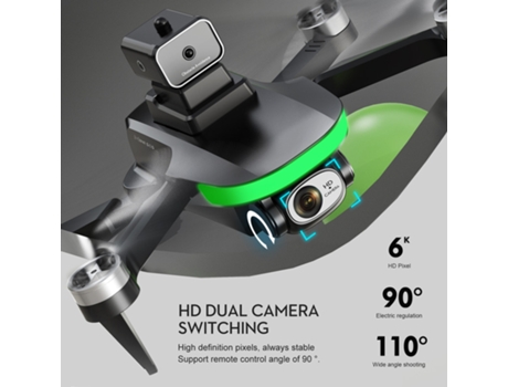 VPCOMERCIAL - Mini Drone ENZONS S5S con Cámara de Evitación de Obstáculos Láser 4K HD 2 Baterías Autonomía: 18 Min Negro