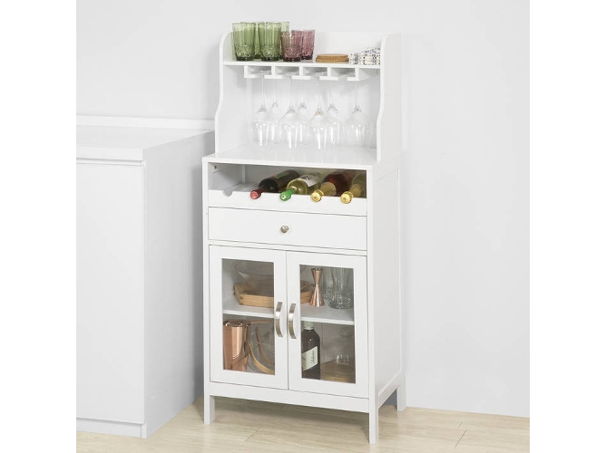 Sobuy Fsb24w Aparador cocina mueble auxiliar organizador blanco 56 35 128 cm 56x35x128cm