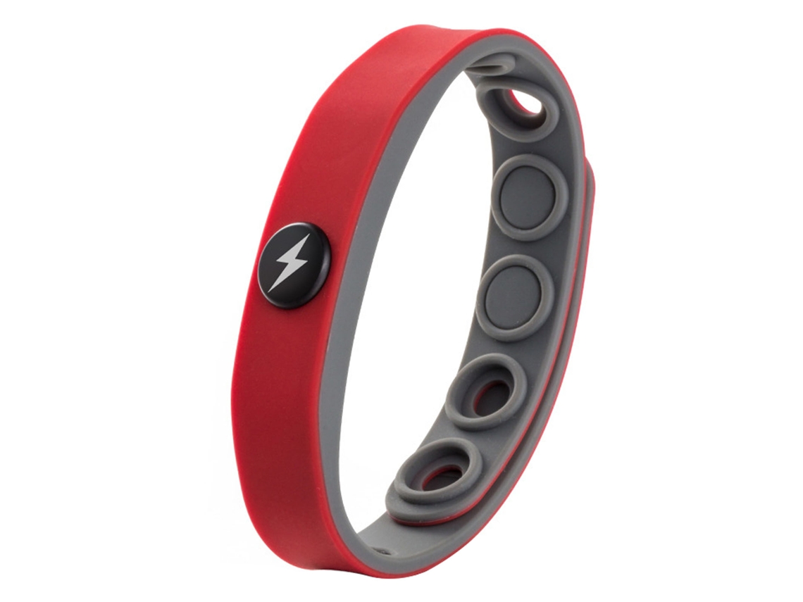 Pulsera Inalámbrica Antiestática De Silicona Con Liberación De Iones Negativos Para Deportes - Hombres Y Mujeres - Roja