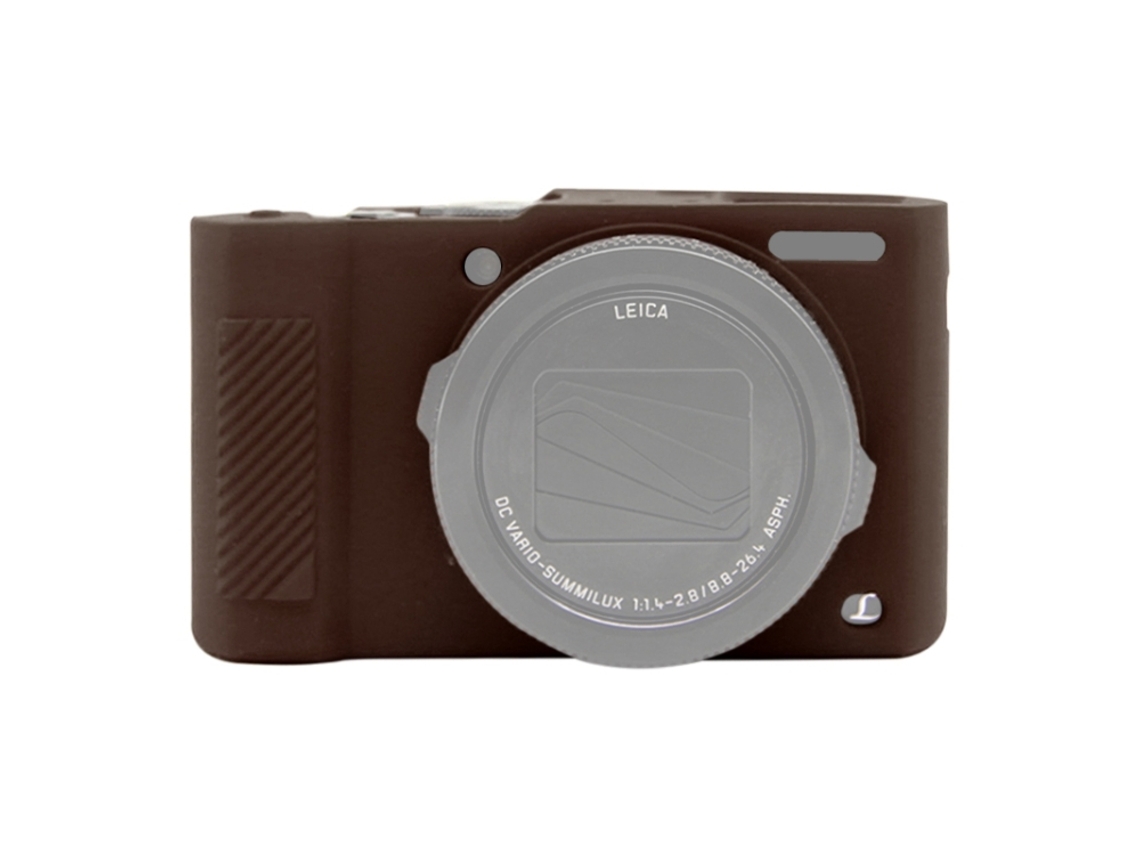 Funda protectora de silicona suave para Panasonic Lumix LX10 Coffee Zruxe