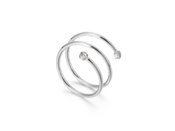Anillo De Cóctel De Acero Inoxidable Con Diseño Trenzado Y Piedras De Circonita Cúbica Aaa Para Ocasiones Especiales.