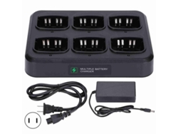 Estación De Carga De Seis Vías Para Radios Bidireccionales Motorola Con Enchufe Estadounidense De 110-240 V.