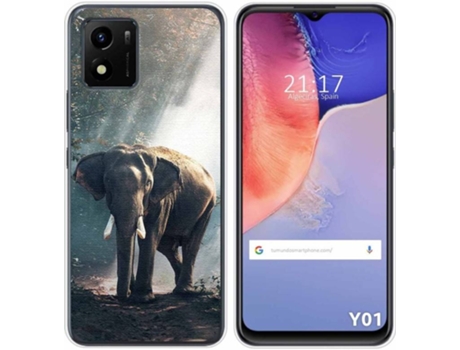 Carcasa Vivo Y01 TUMUNDOSMARTPHONE Dibujos Elefante Multicolor