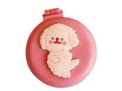 Cepillos de pelo plegables de viaje con espejo redondo y bolsillo plegable, mini peine de masaje para mujeres y niñas, cepillos para el pelo de perros.