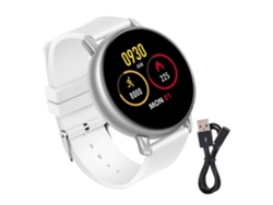 Pulsera Inteligente S666 Pantalla Redonda De Tacto Completo Reloj Inteligente Deportivo Impermeable Bluetooth Plata
