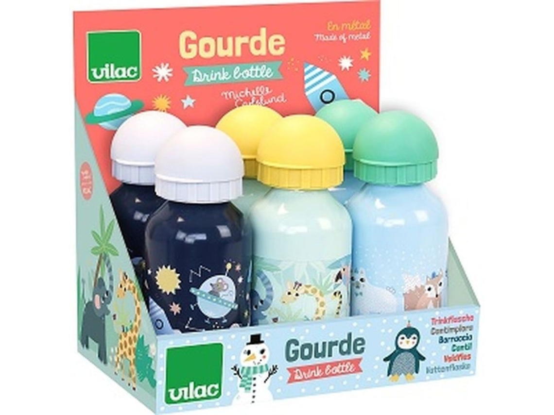 Juego de botellas de agua de aluminio Vilac para niños de 3 años en adelante