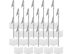 20 soportes cúbicos para macetas con pinza de cocodrilo para tarjetas, fotos, oficina, bodas