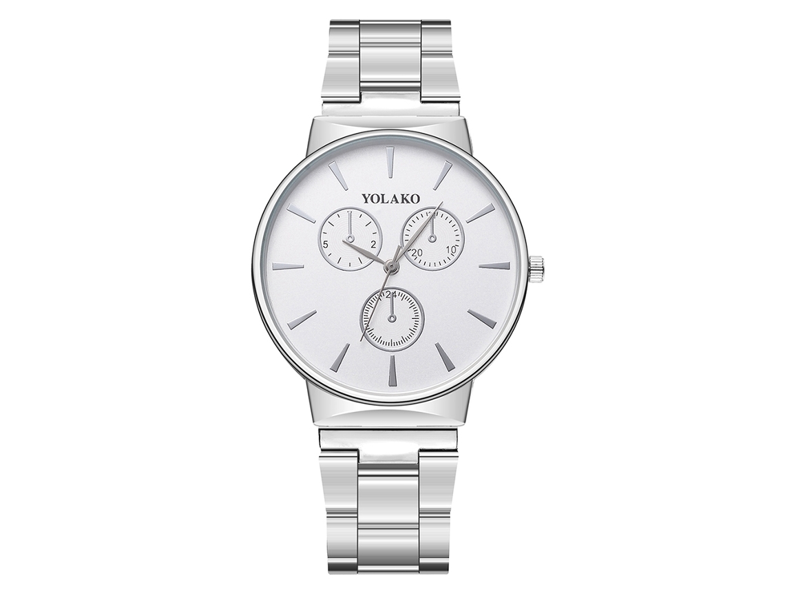Reloj De Pulsera Sencillo De Piel Sintética Para Parejas (caja De Oro Rosa, Correa Negra Para Mujer)