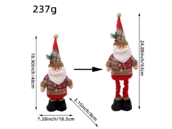 Adornos navideños telescópicos para muñecas, decoraciones para muñecas de pie, estilo Chennnls antiguo