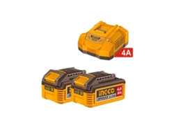 Kit de 2 Baterías 20V 4.0Ah con Cargador Refª Fbcpk2013e Ingco