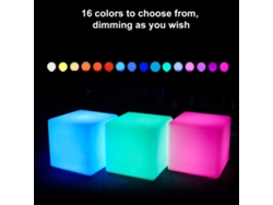 Rebe-lámpara De Mesa Cubo Led Con Control Remoto Recargable Usb Para Niños Regalo Juguete Decoración Fiesta Jardín