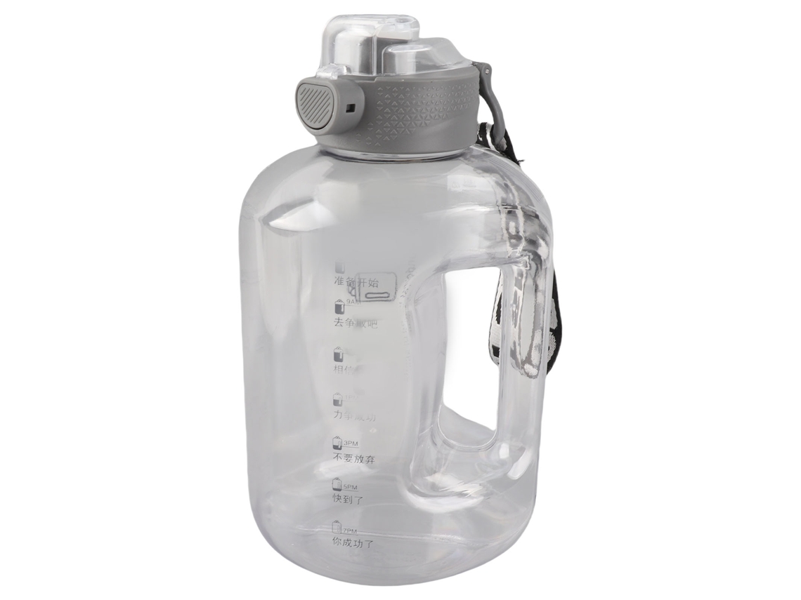 Garrafa De Água Portátil 1.7l Grande Capacidade Plástico Espessado Com Alça Para Esportes Fitness Uso Diário
