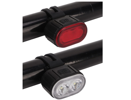 Luces de bicicleta delanteras y traseras, juego de luces de bicicleta, luces de ciclo impermeables IP65, luz trasera de faro de bicicleta IPX5 de 3...