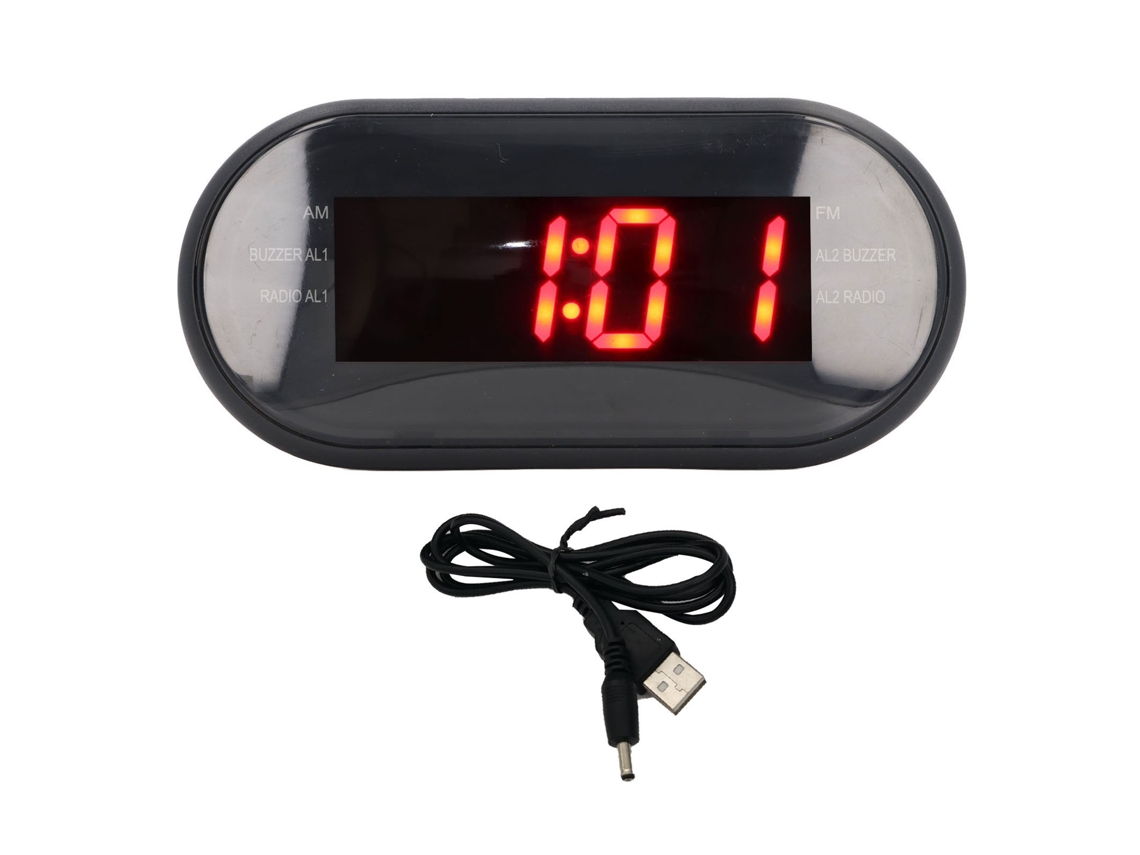 2026-reloj Despertador Digital Con Pantalla Grande Radio Am Fm Led Luminoso Para Dormitorio