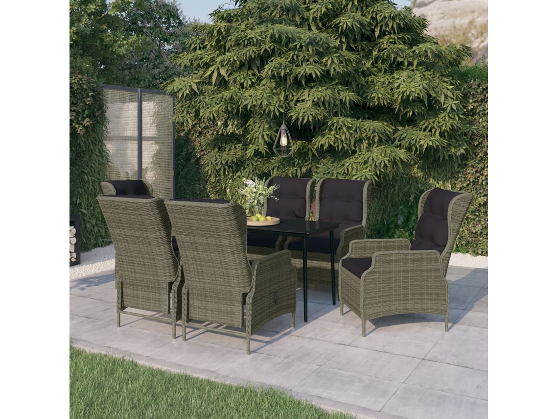 Juego de comedor de jardín marrón de 7 piezas DKD Home Decor