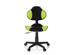 Silla para Niños / Silla Giratoria Kiddy Gti-2 Tejido Negro / Verde HJH OFFICE