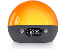 Despertador con sonido de amanecer y altavoz Bluetooth, máquina de ruido blanco para dormir (gris)