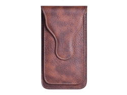 Riñonera De Cuero Sintético Para Hombre, Ideal Para Viajes Al Aire Libre, Con Compartimento Oculto, Color Marrón.