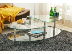Mesa de Centro de Cristal Templado XS, 110x60 cm SALDOSYSTOCKS