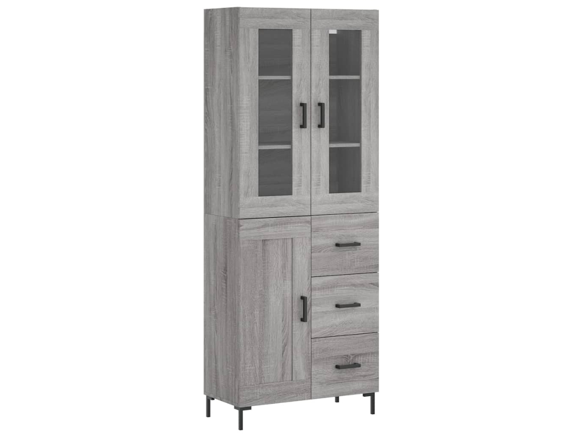 Maison Exclusive - Aparador Alto Madera Contrachapada Gris Sonoma 69,5x34x180 Cm