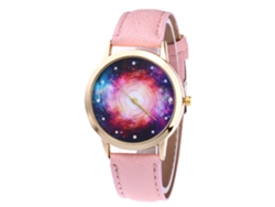 Reloj De Pulsera De Cuarzo Con Correa De Cuero Sencilla Y Elegante (rojo)