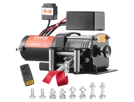 Cable de acero remoto portátil eléctrico del IP 55 del torno de los vehículos del torno 12V 3000Lb VEVOR