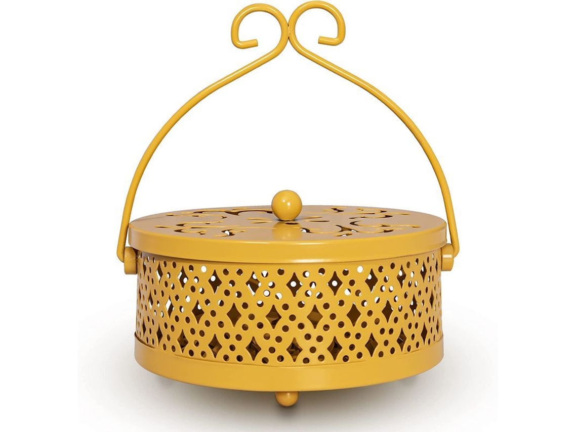 Soporte Para Incienso Repelente De Mosquitos De Estilo Retro, Portátil Para El Hogar Y El Camping (amarillo)