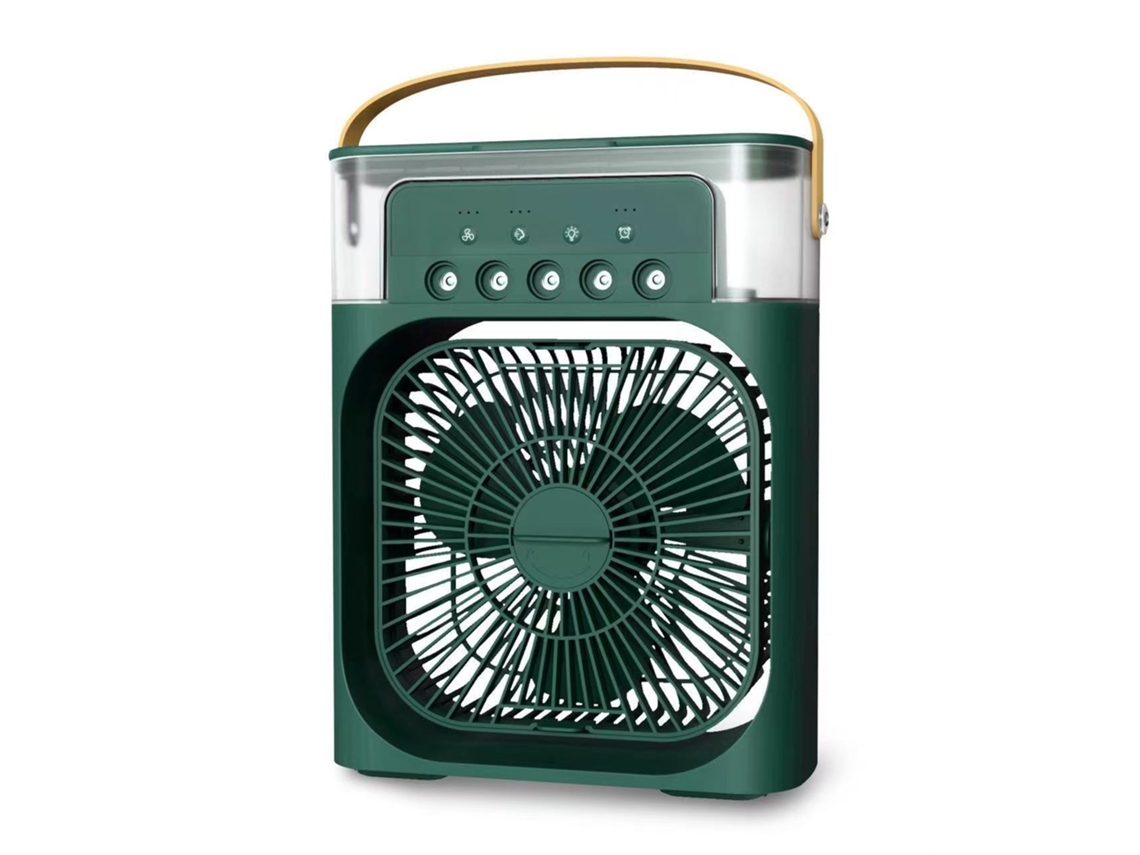 Ventilador de aire acondicionado con luz pulverizadora multifuncional Digitallab (verde)
