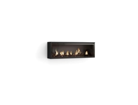 Chimenea eléctrica LED 107x38x25cm Salón - Comedor Bajo Consumo Colgado Suspendido Negro