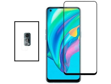 Kit Carcasa + Protector de Pantalla OnePlus Nord 2 5G PHONECARE Transparente y Negro