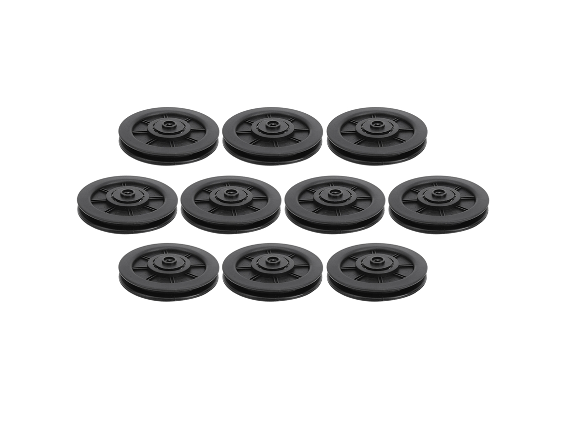Juego de 10 poleas universales de nailon de 100 mm para equipos de gimnasio.