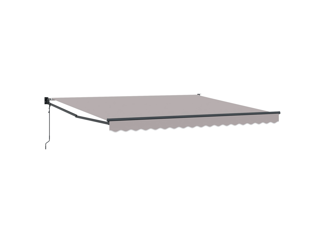 Toldo Retráctil Automático Gris Claro Vidaxl Gris Aluminio