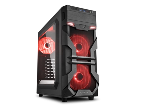 Sharkoon Vg7-W Rojo Midi Tower Negro