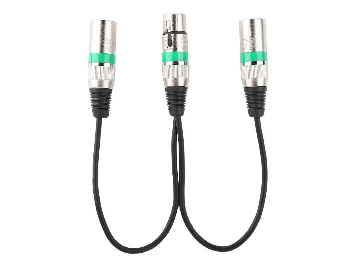Adaptador Divisor De Audio Y Micrófono De 30 Cm Con Conector Xlr Hembra A Dos Conectores Macho Para Canon (verde)