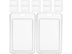 Juego De 24 Portatarjetas De Plástico Transparente - Estuches Protectores Transparentes Para Credenciales