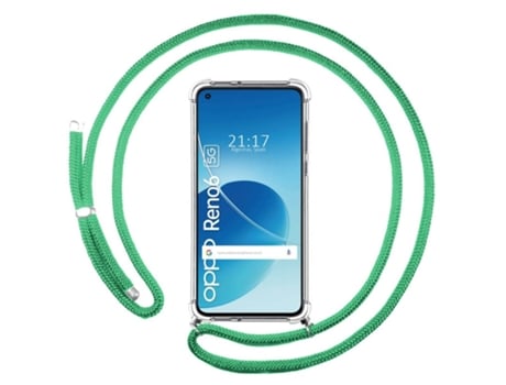 Carcasa Oppo Reno 6 5G TUMUNDOSMARTPHONE Colgante Verde