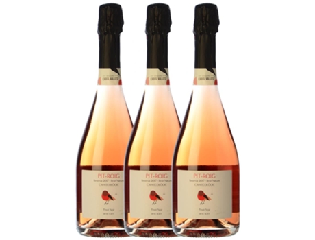 Espumante CAROL VALLÈS Carol Vallès Pit - Roig Pinot Negro Brut Nature Cava Reserva (0.75 L - 3 unidades)