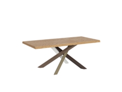 Mesa extensible Versalux 90x200/250 cm, patas de roble pelado, 4 unidades, Itamoby