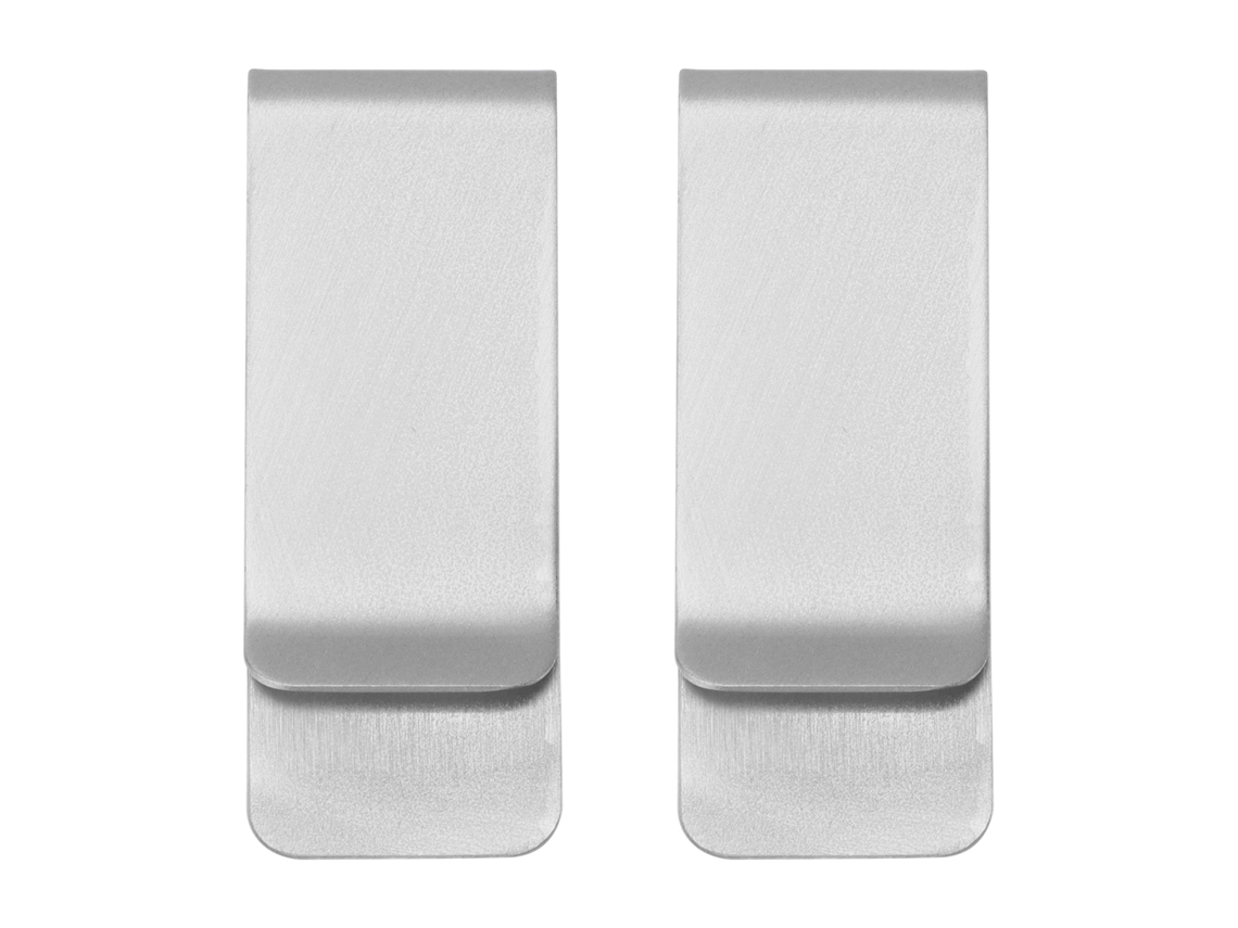 2 Clips De Metal De Acero Inoxidable Para Billetes Para Hombre, Tarjetero, Mini Carteras, Color Plata.