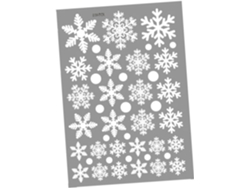 Decoración De Ventana Con Copos De Nieve. Se Puede Aplicar A Cualquier Superficie Lisa, Como Una Ventana,...