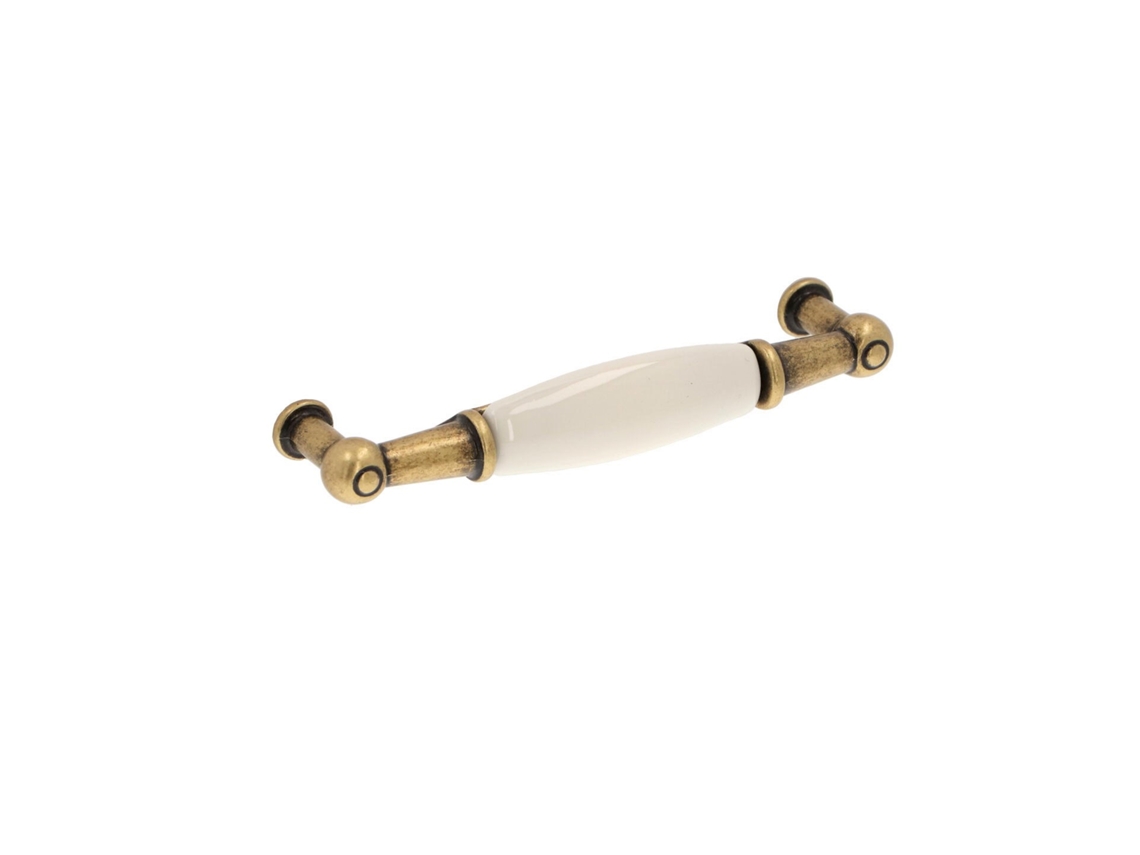 Tirador Para Mueble De Zamac Y Porcelana Distancia Entre Centros 96mm Florencia Antigua Lote De 25