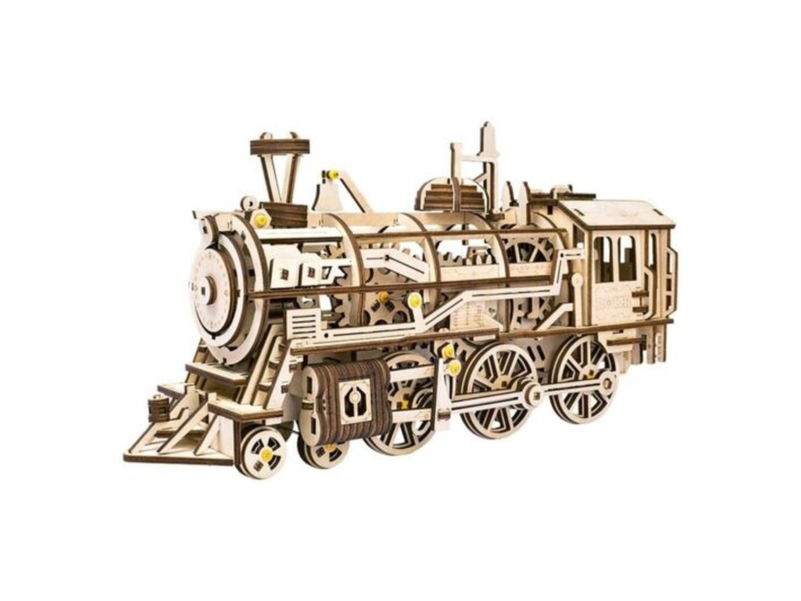 Robotime Maqueta De Madera Modelo Tren De Mercancías Vintage En 3d Madnesstoysvolumen