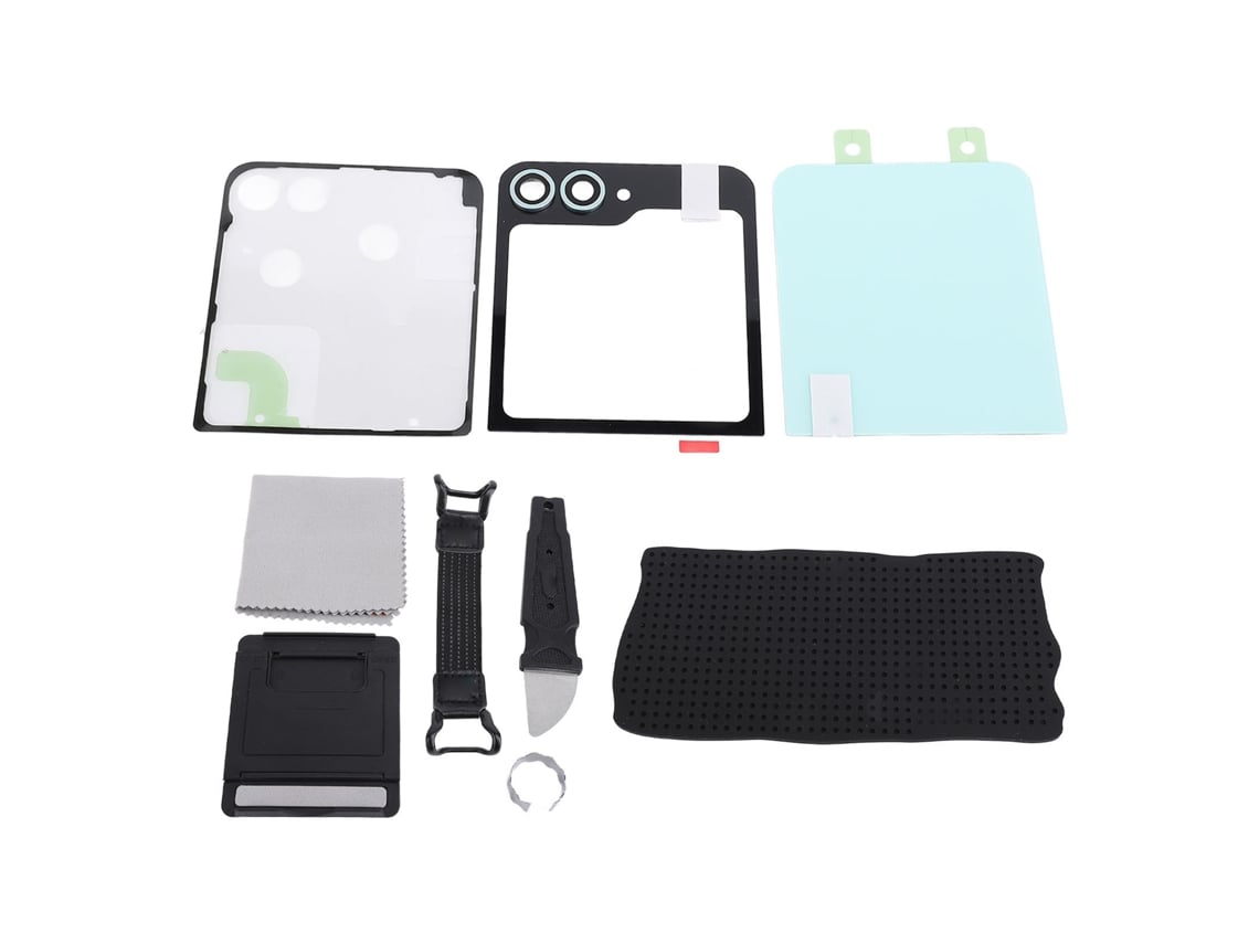 Vidro Tampa Traseira Flip Com Lente Pré-instalada Kit Ferramentas Reparo Para Galaxy Z Flip 6 5g F741 Verde